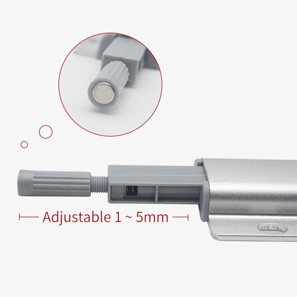 2pcs Magnetic Push To Open Magnet Catch Cupboard Cabinet Aluminum Alloy Closure Door Latch Drawer Hotel Home Furniture Wardrobe