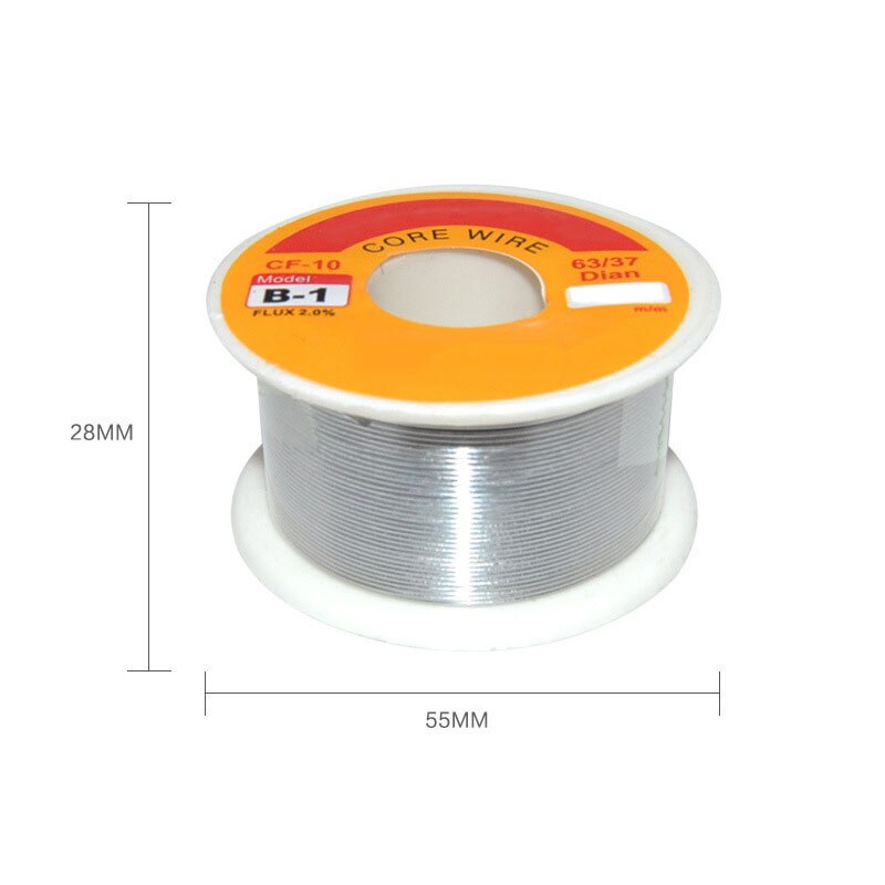 0.8 Mm 100G Soldeerbout Soldeer Soldeer Solderen 63/37 Tin Lood Flux Voor Lasser Ijzerdraad Reel