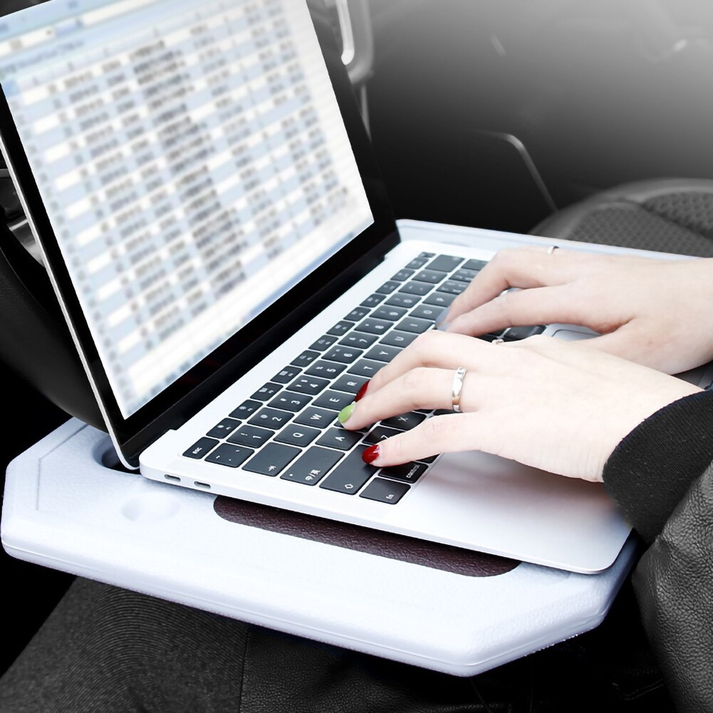 Universal bil laptop skrivebord universal bil bærbar stander notebook skrivebord rat bakke bord mad drikke holder stand
