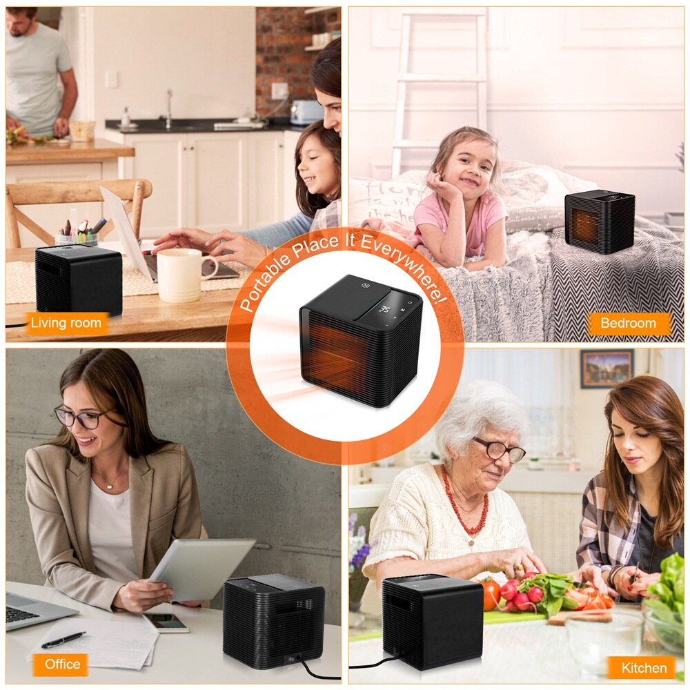 2000W Electric Warm Air Fan With Touch Control Portable Fast Heating High-power Home Heater for Office Room Health Heaters