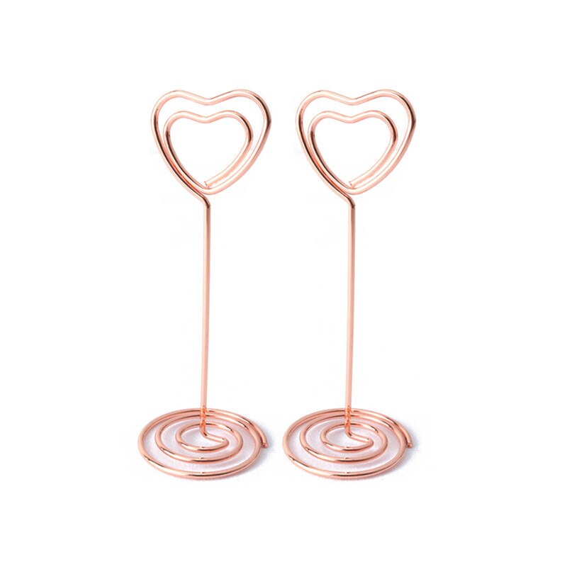 10 Pcs Goldene Schmetterling Herz Form Schreibtisch Notizen Ordner Herz Form Clips Hochzeit Gefälligkeiten Platz-kartenhalter Tisch Foto Clips