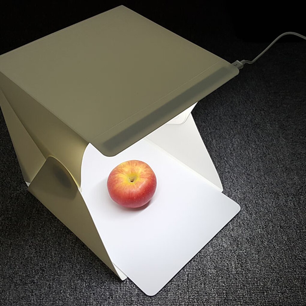 Mini Opvouwbare Fotostudio Doos Fotografie Achtergrond Ingebouwde Lichtbak Fotografie Led Verlichting Tent