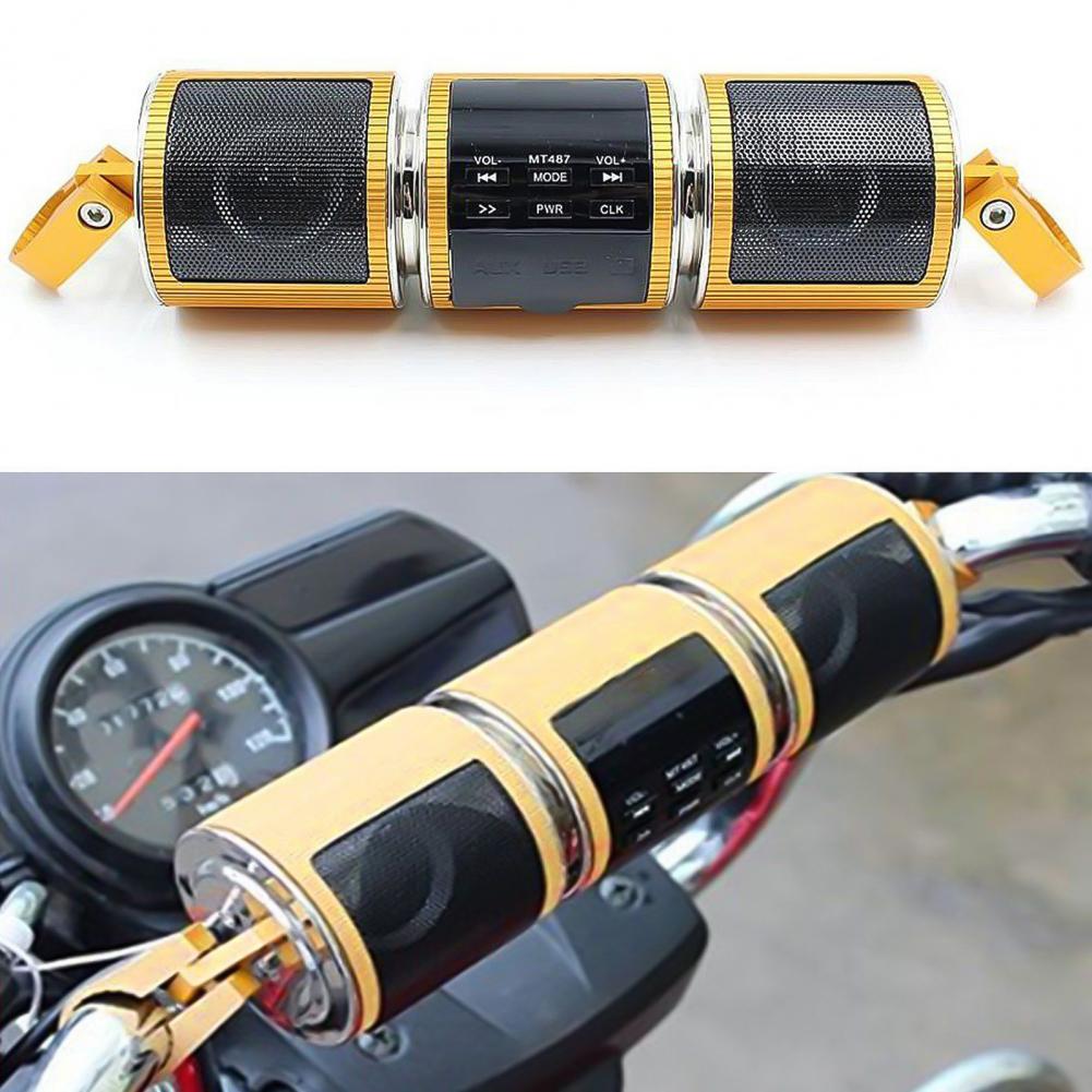 MT487 Bluetooth Speaker Stuur Mount Led Scherm Muziekspeler Multifunctionele Motorfiets Bluetooth Speaker Voor Motorfietsen