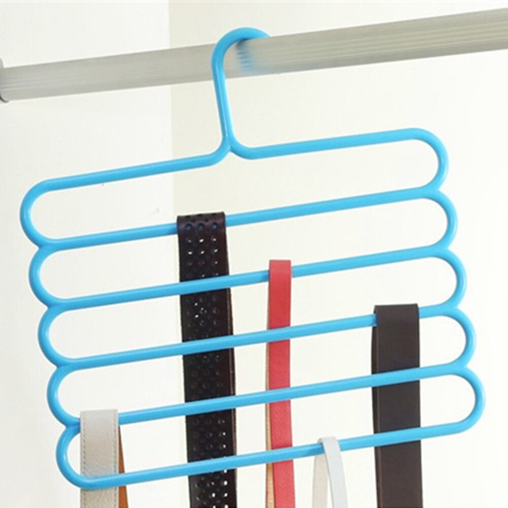 1 pcs Multi-purpose Clothes Hanger Practical 5 Layers Pants Hanger Scarf Tie Rack Space Saving Clothes Hanger home Organizer