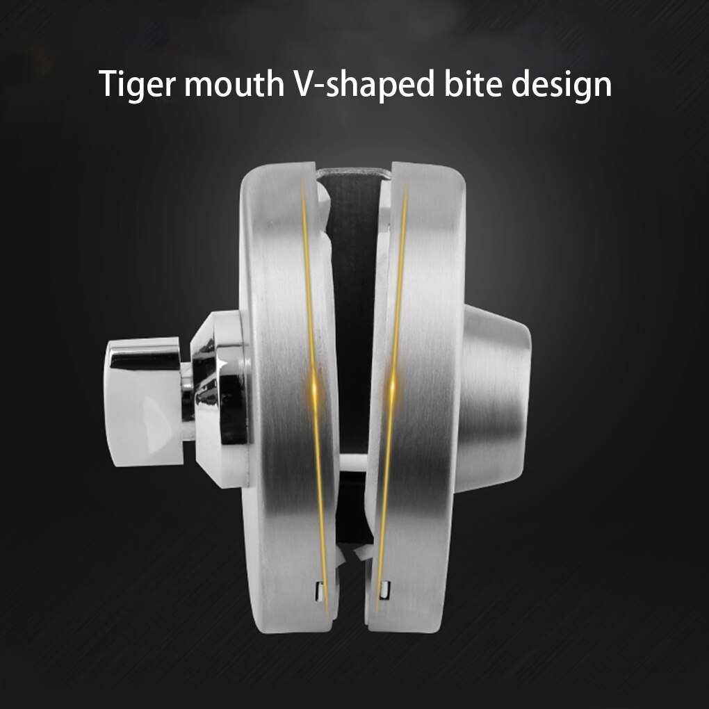 Glass Door Lock Stainless Steel Central Lock Free Punch Double Bolt Push-Pull Frameless Glass Door Lock Hardware Accessories