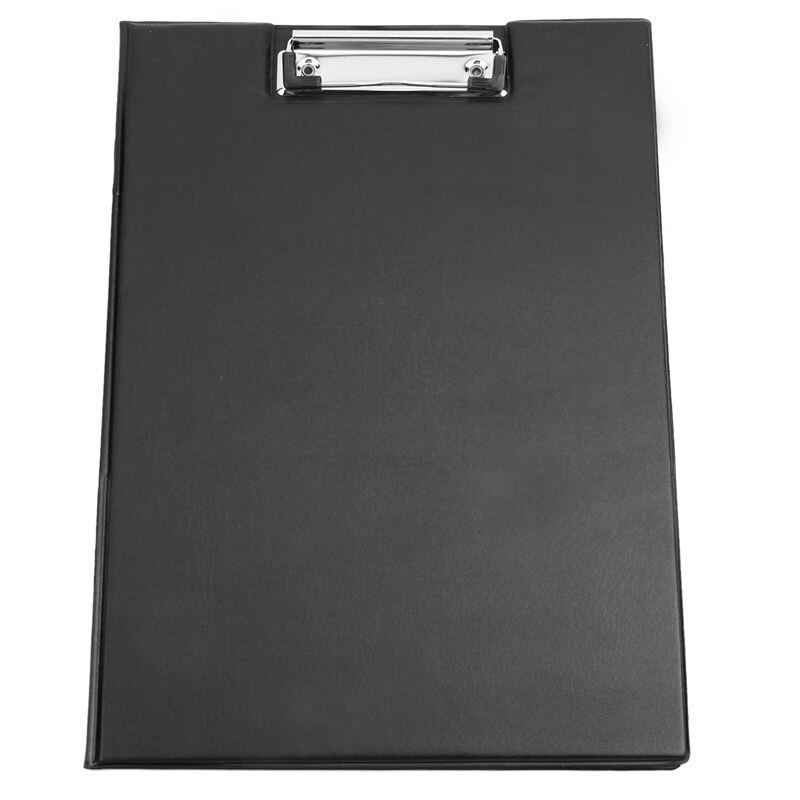 A4 Clipboard Foolscap Fold-Over Office Document Holder Filing Clip Board, Black Quantity:1