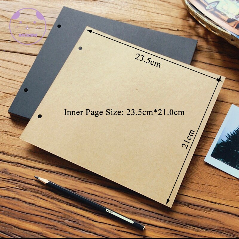 ANGWING 20Pages Blank/DIY Albums Photo Cover Loose-leaf/Wedding Photo Album Scrapbook Self Adhesive Scrapbook Album Case Binding