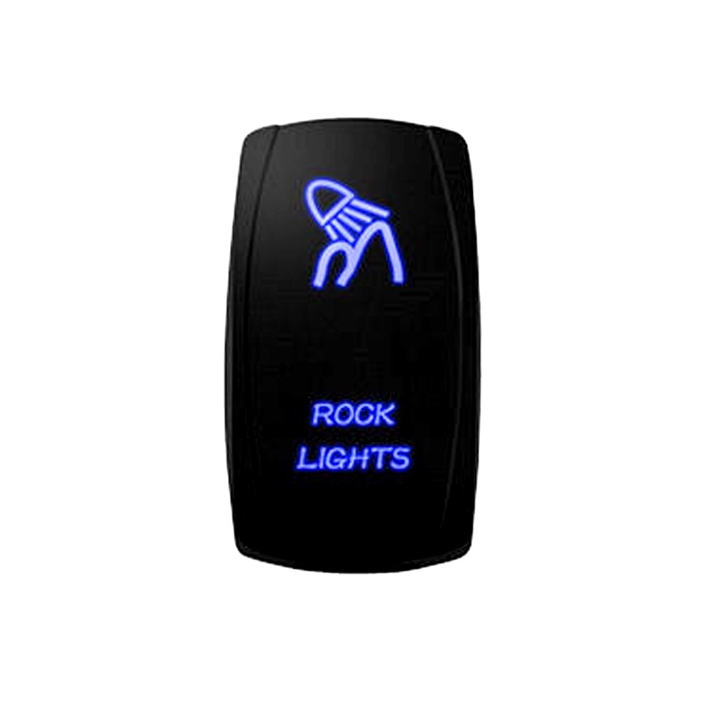 1PC 12V 20A Marine Switch Car Boat Rocker Switch Truck SPST Switch Carling Waterproof 5Pin ON-OFF Switch With Dual LED Light Bar: Rock Lights