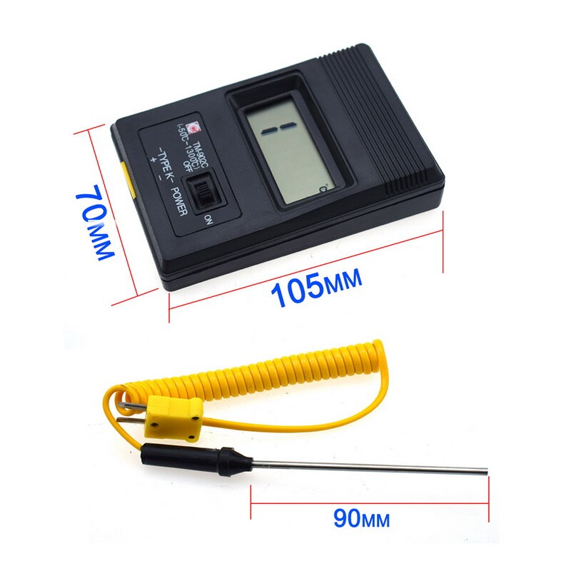 Tm902c (-50c to 1300c)  temperaturmätare digital k-typ termometersensor+termoelementsonddetektor