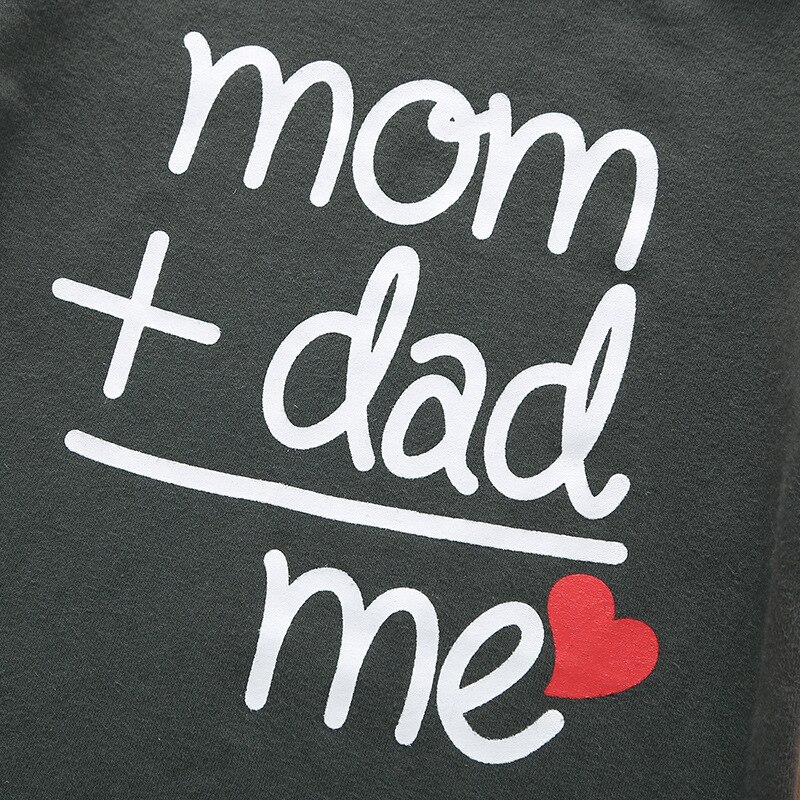 0-18M Summer Toddler Baby Boy Girl Romper Print Letter Dad +Mom Outfit Costume Romper Cotton Clothing