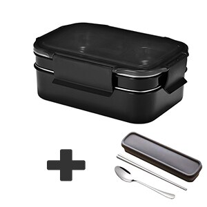 Lunchbox 2 lagen 304 roestvrijstalen thermo bento box voedselcontainer kantoormedewerker lunchbox kinderen bento box verwarmde lunchbox: Wit