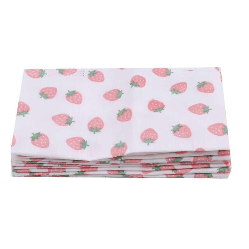 10pcs Waterproof Non-Woven Fabric Disposable Bibs Eating Saliva Paper Bibs For Babies: Strawberry