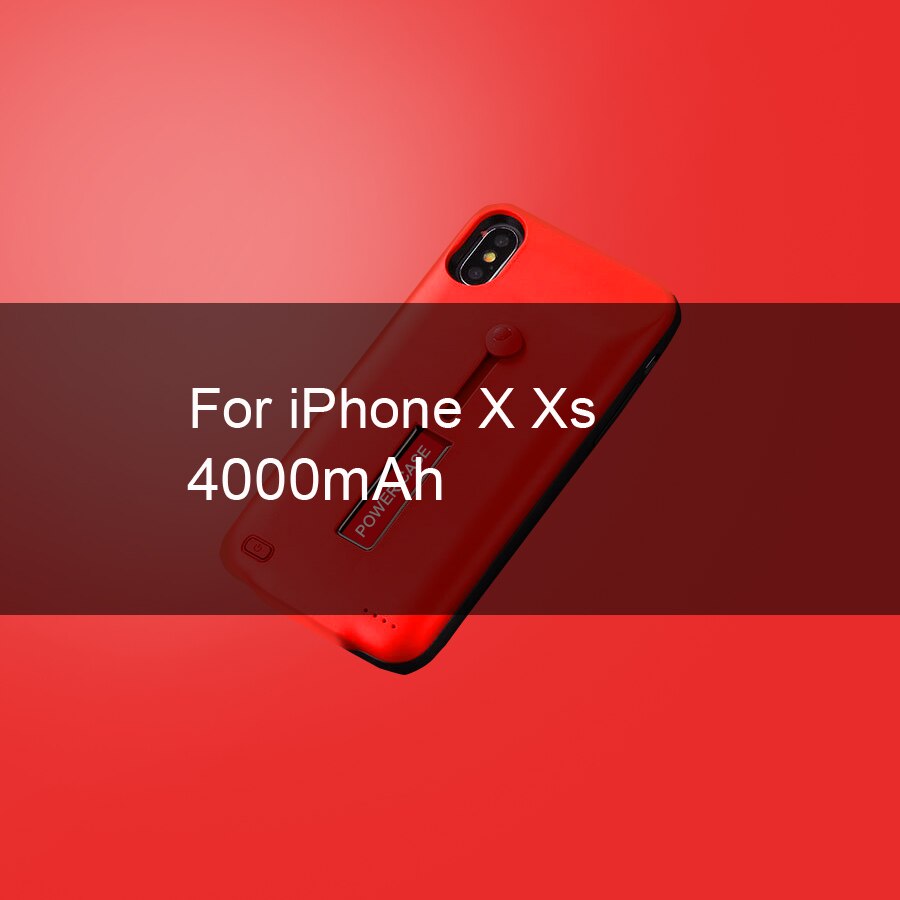 10000mah Ultra Slim Power bank For iPhone 6S 6 7 8 plus case Battery Charger Case For iPhone X XS MAX XR PowerBank Charging Case: Red For i X Xs
