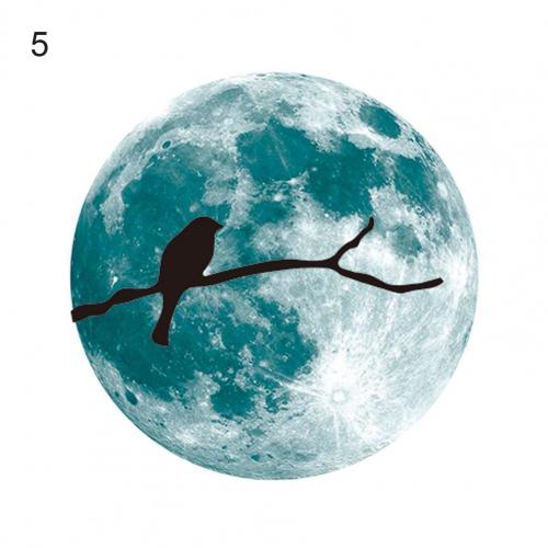 Fluorescerende Sticker Straling-Gratis Waterdichte Tl Decal Pvc 3D Fluorescerende Plafond Maan Sticker: 5