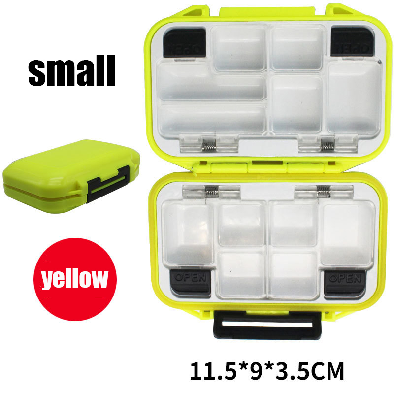 Fishing Tackle Boxes Waterproof Fishing Storage Boxes Bait Box Multifunctional Hook and Bait Accessory Box Double-Sided Opening