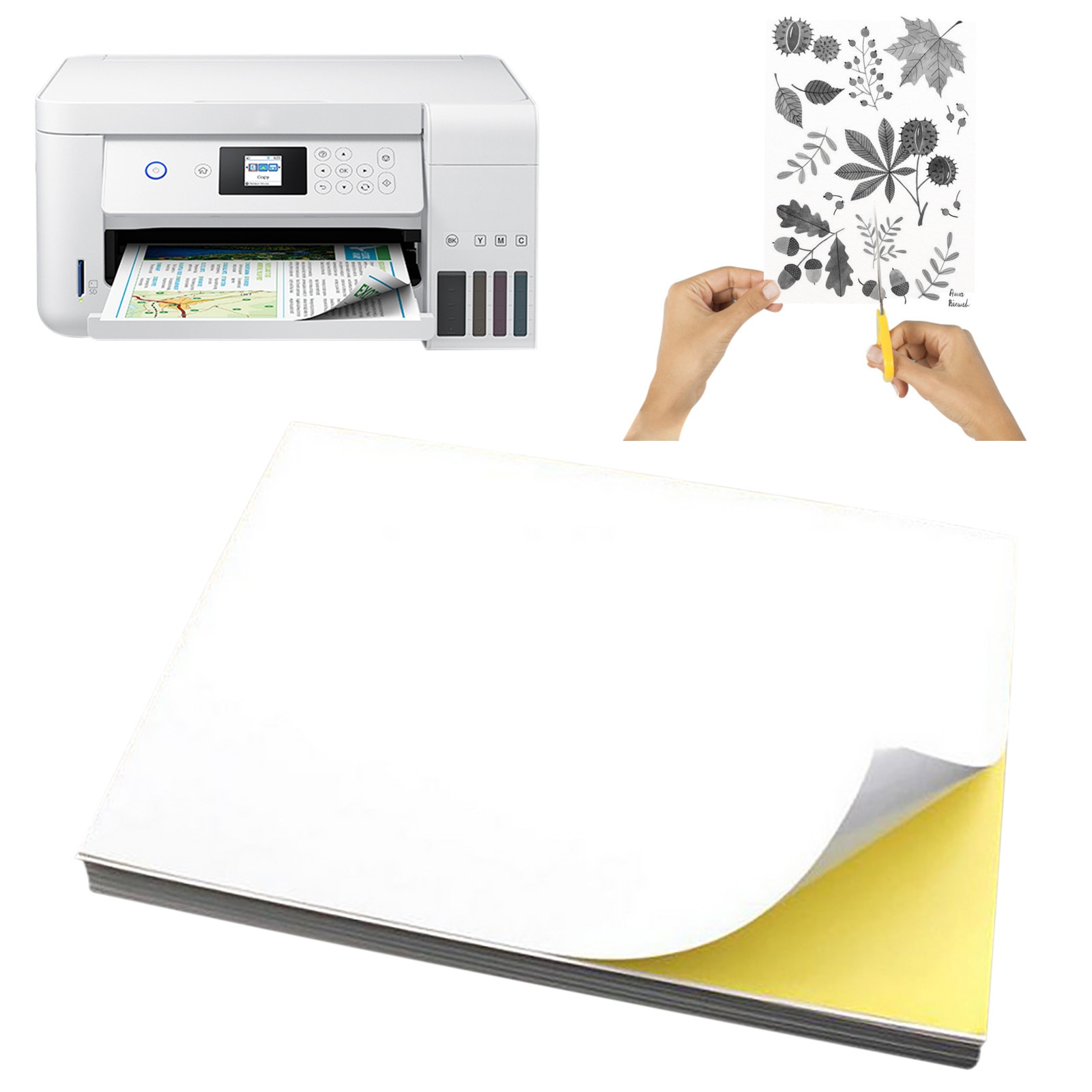 100Pcs A4 office Printing Paper Multifunction Crafts Arts Printer A4 Copy Paper Office School Supplies 210 x 297mm Glossy Paper