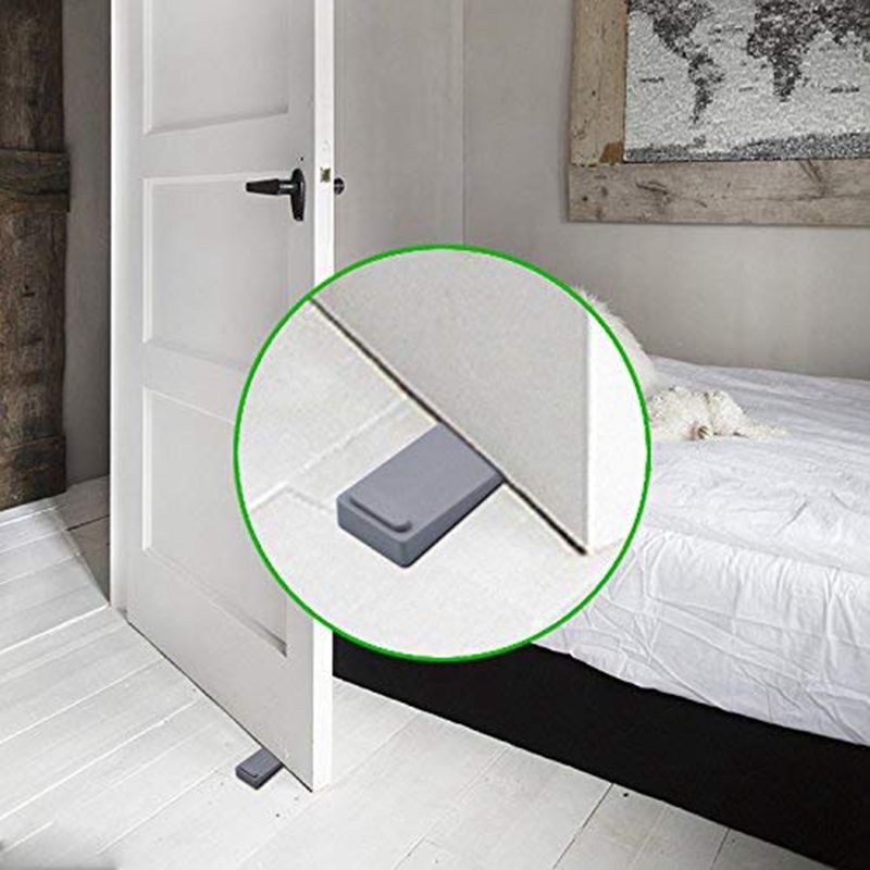 6 PCS Door Wedge Rubber, Door Stopper, Heavy Duty Slip-resistant and Stackable Door Holders, Adjustable Height and Strong Grip