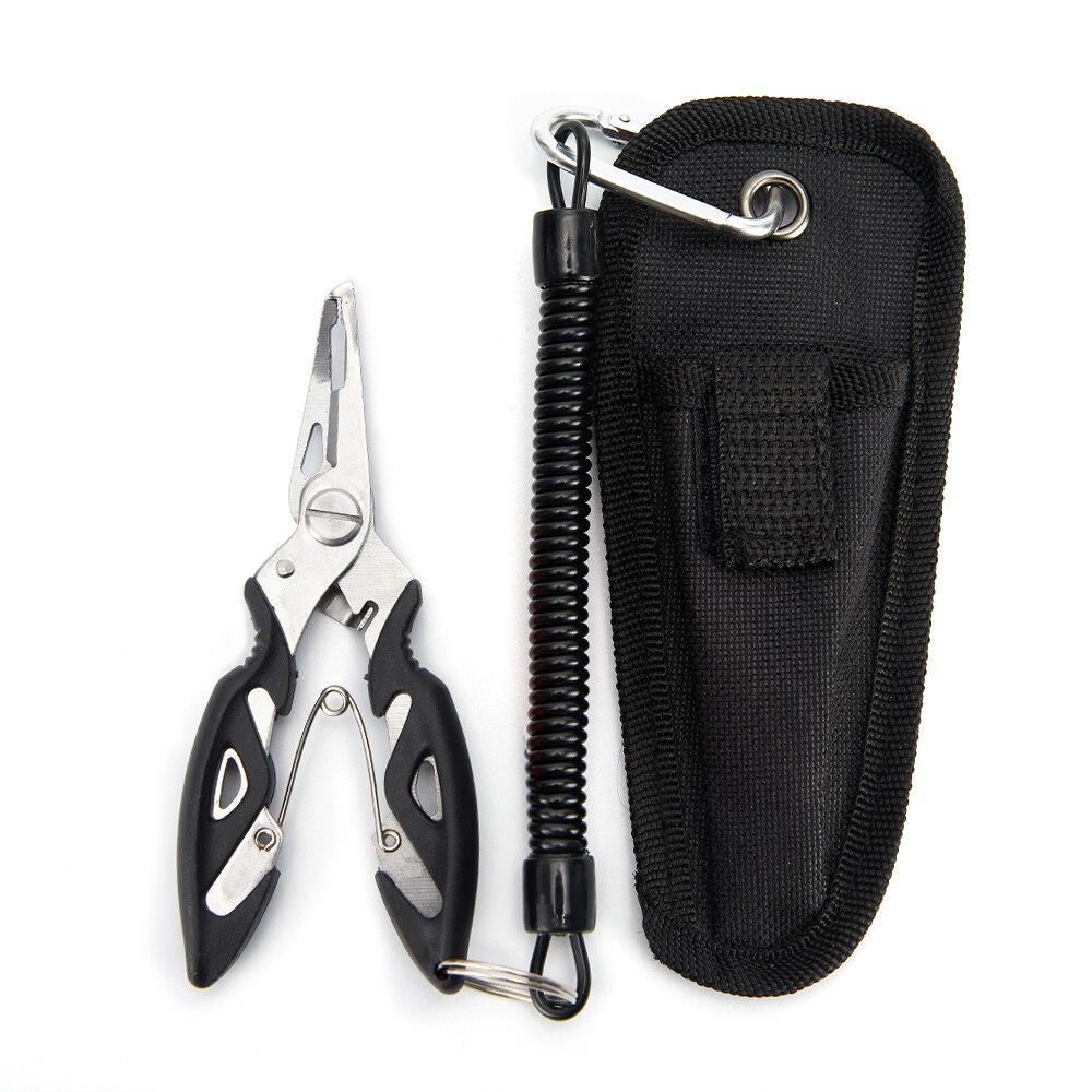 Multifunction Fishing Plier Scissor Fishing Tools Braid Line Lure Cutter Hook Remover Fishing Cutting Fish Use Tongs Scissors: Black-B