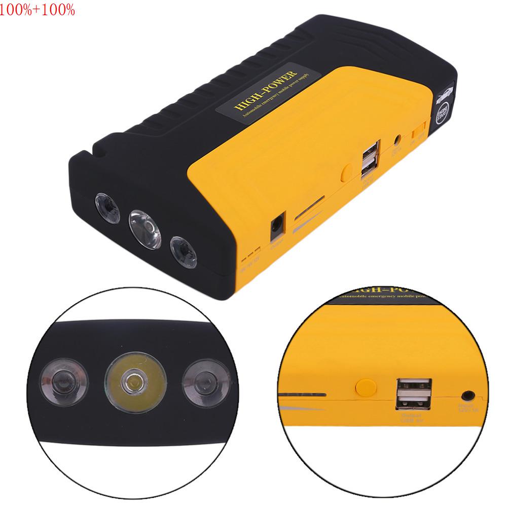 12V Car Jump Starter Pack with LED Light Mobile Power Battery Charger Emergency Starting Power Bank Booster