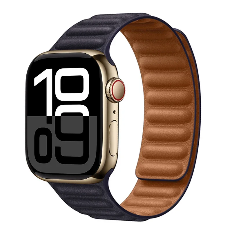 officiële website lederen band voor Apple Watch Band 45 mm 46 mm 42 mm 44 mm 40 mm magnetische lus link armband iWatch 49 mm 10 9 8 7 6