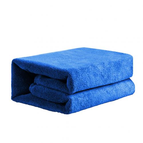 Mikrofiber rengøring auto blød klud vaskeklud håndklæde støvstof bil rengøring mikrofiber håndklæder: Blå