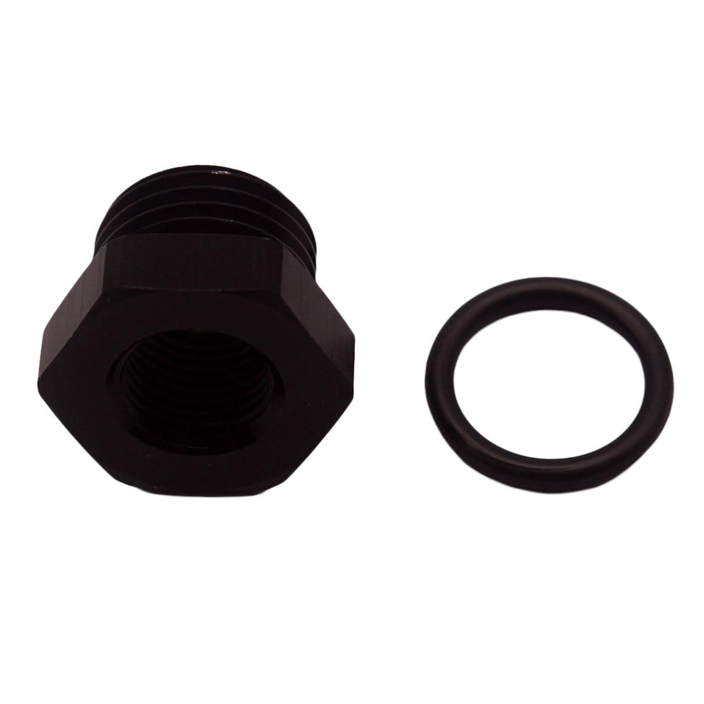 Een-6 (AN6 -06) orb Hex Hoofd Poort Plug Met O Ring Boss + 1/8 "Npt Poort Zwart