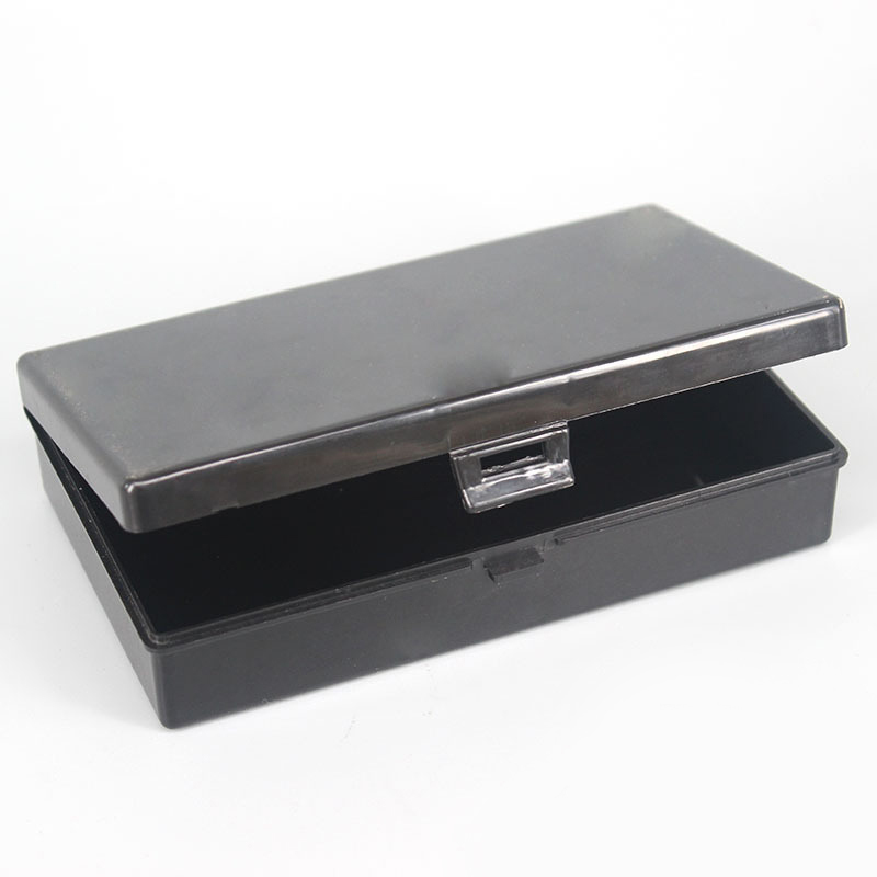 Transparante plastic opbergdoos Rechthoek Organizer Stickers Box Desktop Container Snap Stofdichte sieraden opbergdoos