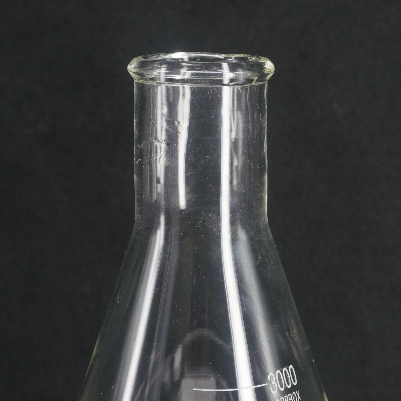 3000ml G3.3 Borosilicate Glass Conical Flask laboratory Erlenmeyer Flask