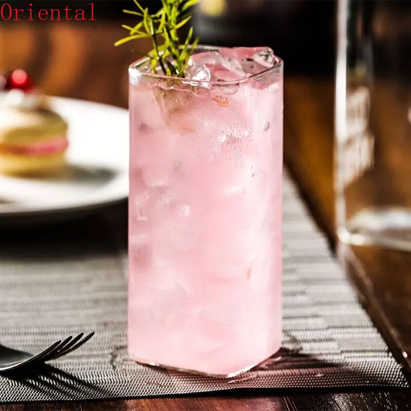 Highball Glasses Lead-Free Crystal Clear Glass Drinking Cups for Water Wine Beer Cocktails and Square Mini Dessert Cups