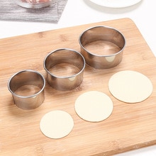 3Pcs Rvs Deeg Snijgereedschap Keuken Gadgets Ronde Dumplings Wrappers Mallen Set Cake Biscuit Cookie Pastry Cutter