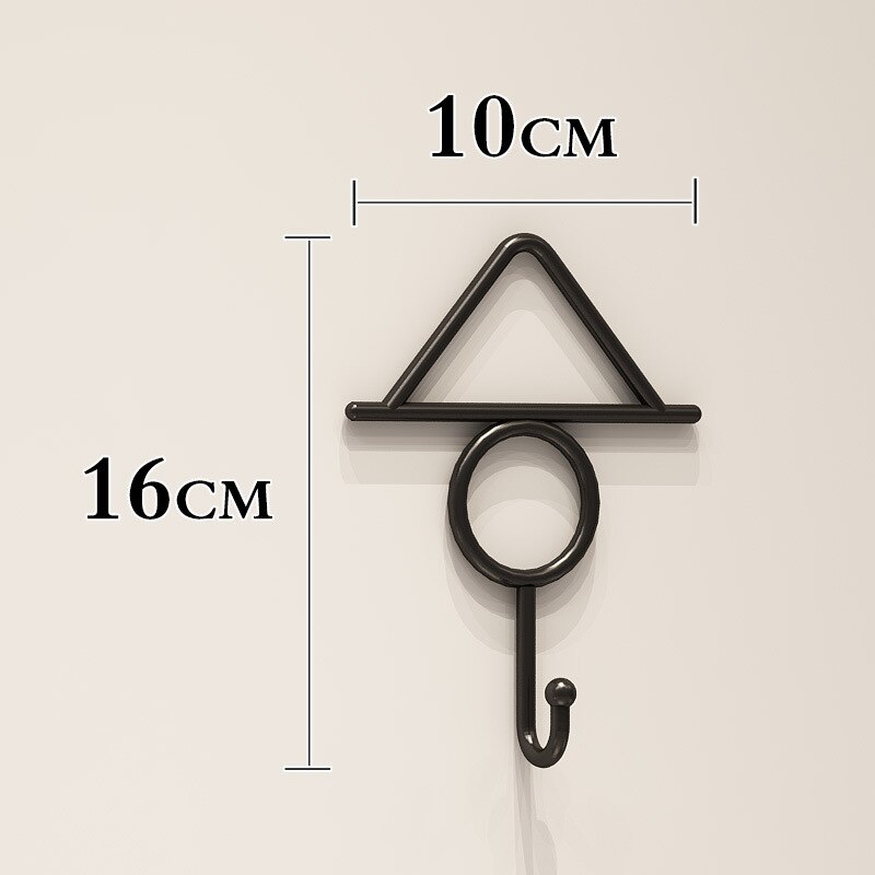 Ijzeren Muur Display Rack Kinderkleding Winkel Haak Hanger Keuken Badkamer Kantoor Decoratieve Opknoping Haak ZH411: color3