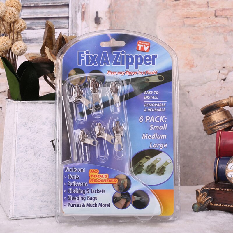 Kit De Réparation Fermeture éclair - 6 Tirettes Tailles 3,5,7 - Métal, Remplacement Rapide Sans Couture