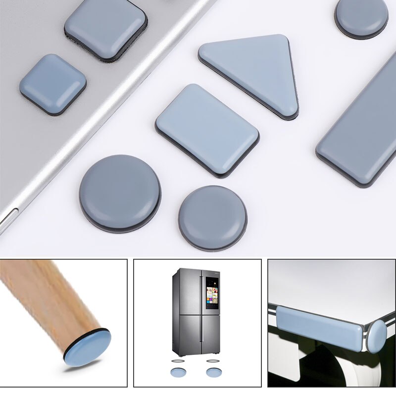4PCS Self-Adhesive Furniture Sliding Pads Home Furniture Foot Pads Corner Crash Pads Floor Protection Pads