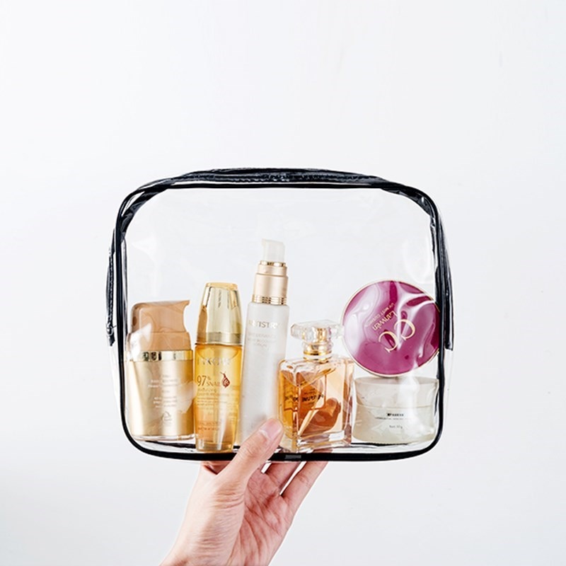 Colourful Portable zipper Bag PVC Transparent Cosmetic Bag Toiletry Wash Make Up Bag Pouch Travel Necessarie Organizer Bag H134
