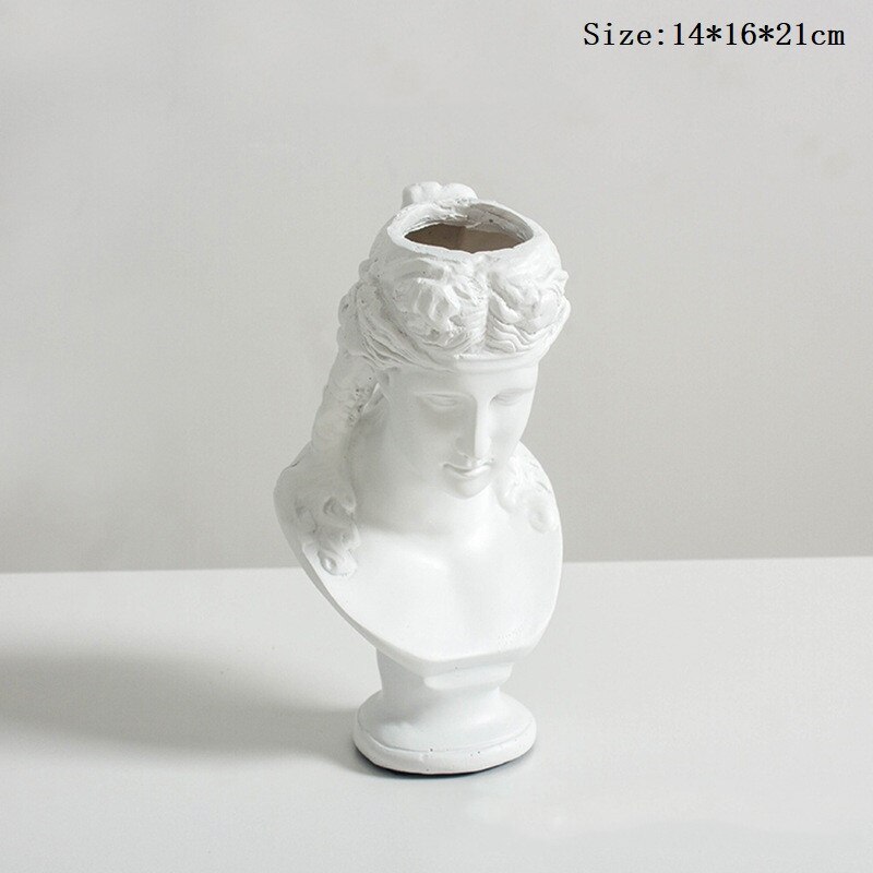 Nordisk venus staty skulpturer blomkruka david figur gipsväxt torkade blommor kruka hantverk skissa vardagsrum dekoration: Venus (vit)