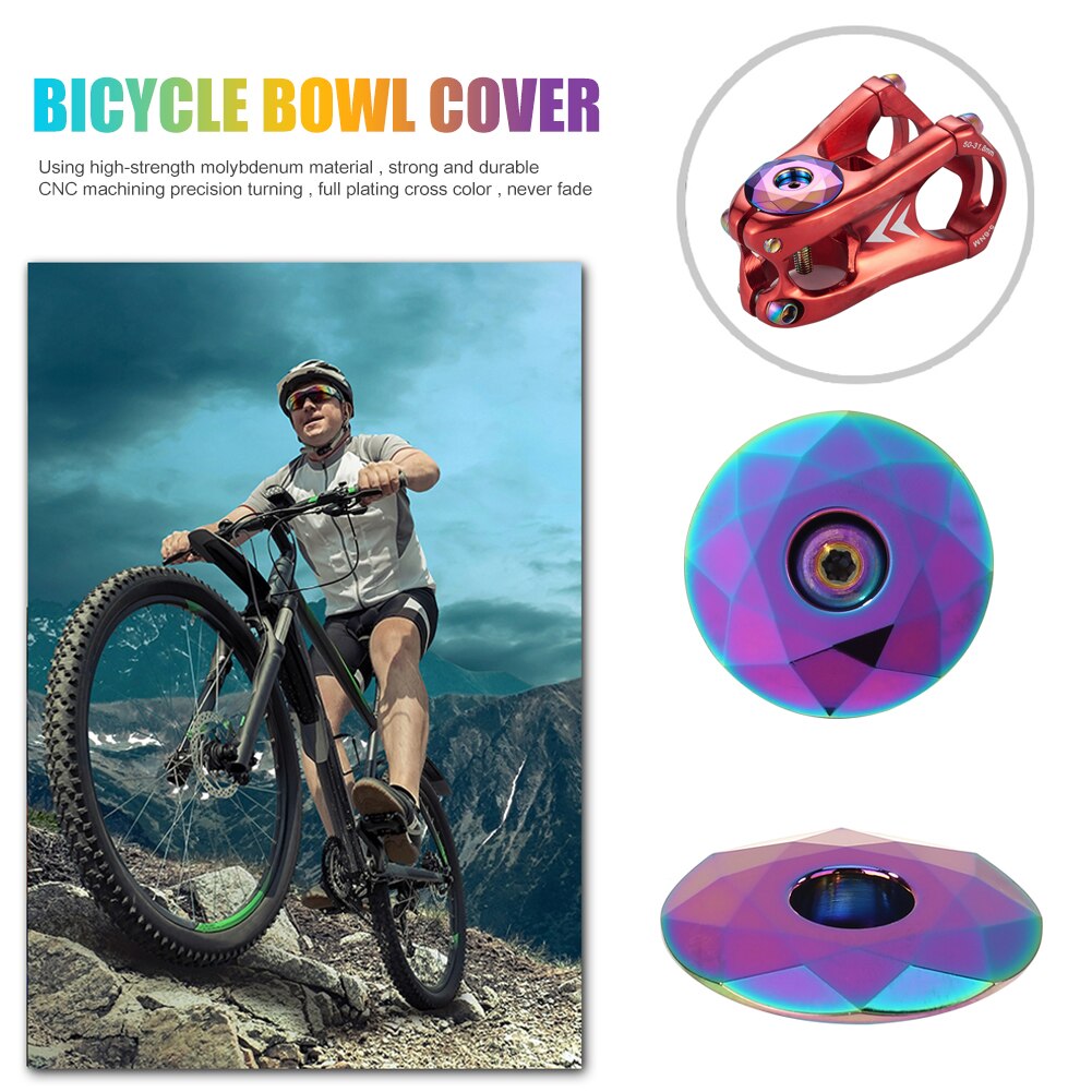 Mtb Stuurpen Top Cap Fiets Vork Buis Aluminium Legering Hoofd Onderdelen Top Cover Mountain Road Fietsen Kom Steel Cool uiterlijk