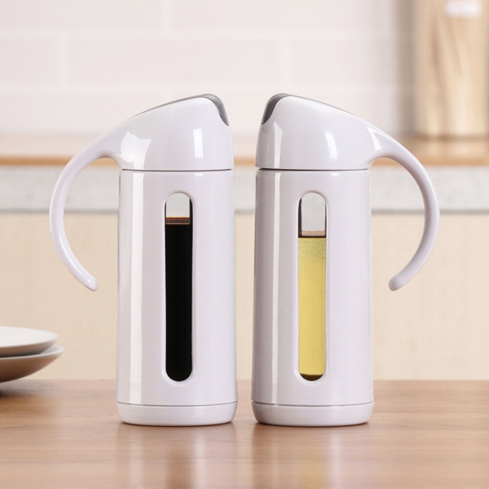 Automatically open Oil Dispenser Glass Olive Bottle Pot Leakproof Sauce Vinegar Bottle Gravy Bottle for Cooking Kitchen Tools