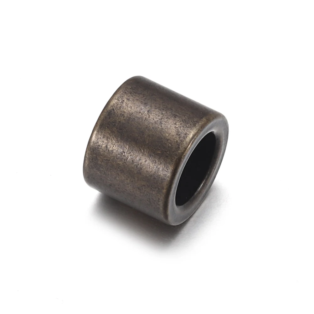 1piece Stainless Steel 6.5mm Hole Size Spacer Hair beard Beads DIY Paracord Knife Lanyard Jewelry Accessories Bracelet Making