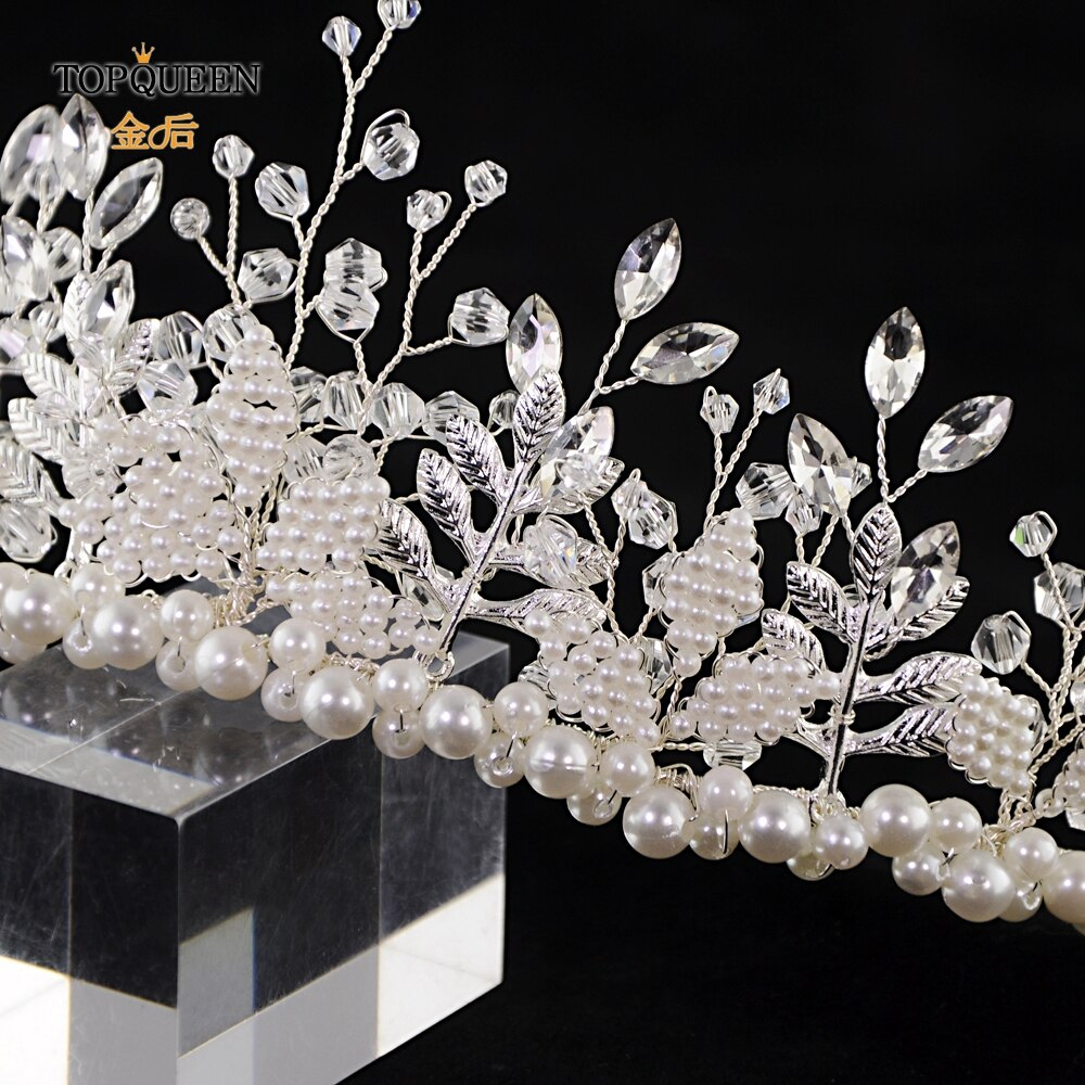 Topqueen  hp196- s bruiloft haaraccessoires strass haarversieringen voor bruiloft bruidshoofdtooien met parel snel