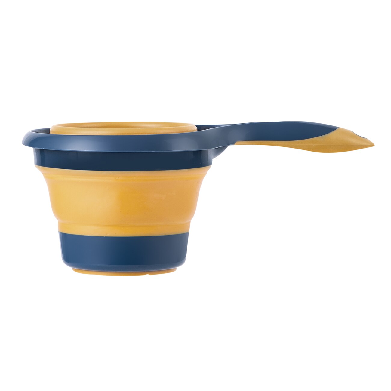 Long Handle Folding Water Spoon Kitchen Thickened Plastic Water Scoop Children Baby Shower Washing Tools: Sky Blue