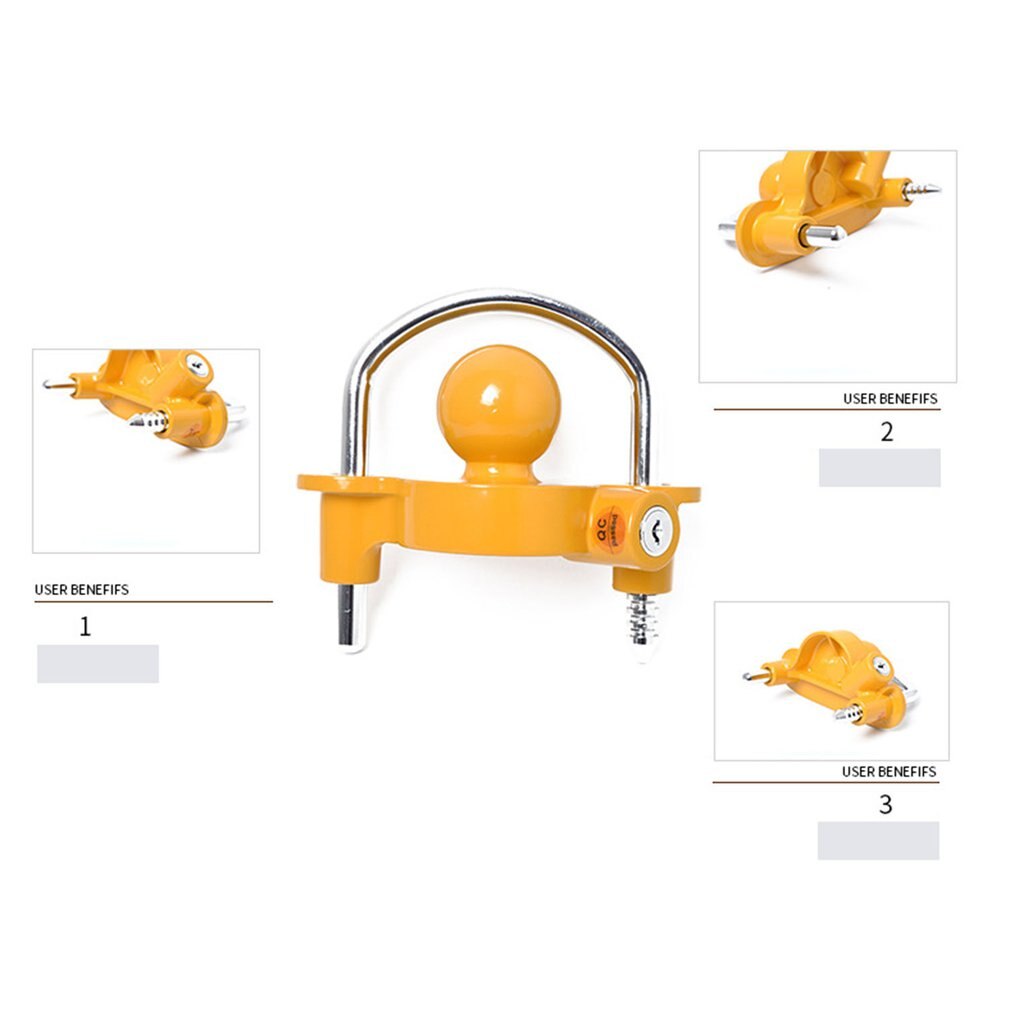 Universal--Stiefel Motorrad Wohnwagen Anhänger Schloss Anhängerkupplung Stift sperren Sicherheit Abschleppen Ball Bar U typ Wohnwagen Anhänger Teile Anti Diebstahl