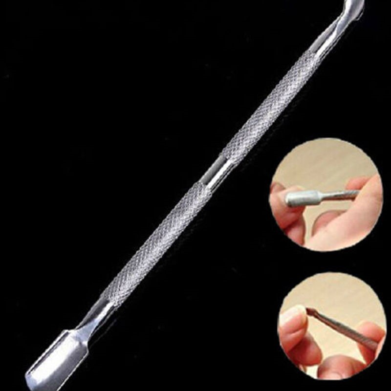 Herramientas para clavos de acero inoxidable, cutículas, cuchara de empuje, removedor de manicura o pedicura, herramienta de cuidado, cortador de cutículas