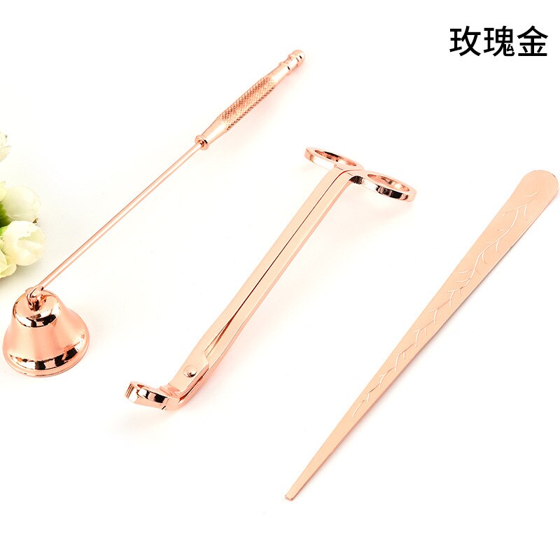 3pcs/set Stainless Wick Snuffer Tool Hook Clipper Steel Candle Trimmer Oil Lamp Trim scissor tijera tesoura Cutter: A4