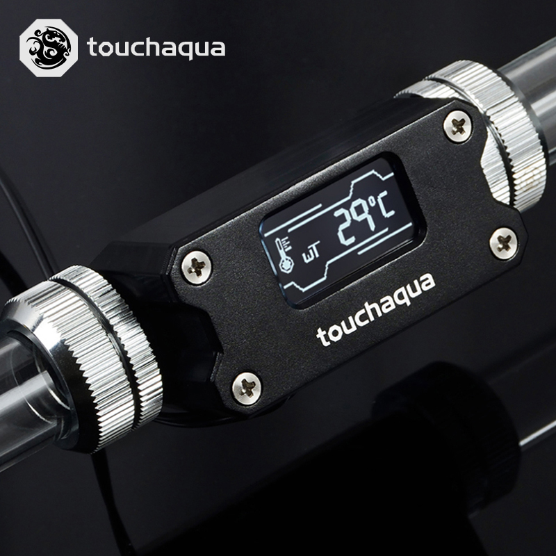 Bitspower touchaqua digital termisk sensor temperatur display skærm termometer, sata strømstik, bpta-dtmc
