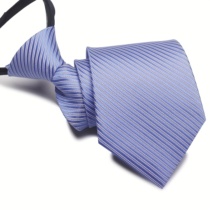 Easy Pull Polyester Lazy Tie1pc 7cm/2.75inch Convenient Tie Business Casual: Blue