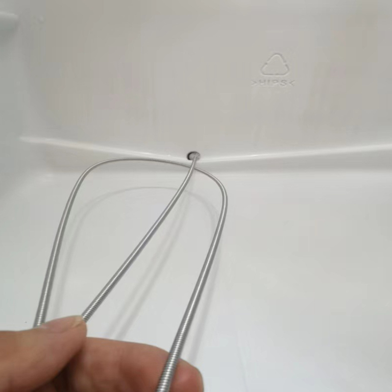 Juego de limpieza de dragado de drenaje de refrigerador, cepillo largo y Flexible para fregar refrigerador, herramienta de dragado de agua, cepillo de bobina de limpieza de tubos de agua