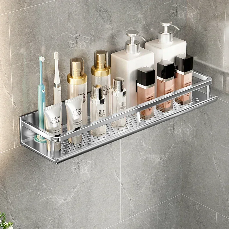Bathroom Shelf 30/40/50 cm Kitchen Wall Shelf Shower Holder Storage Rack Towel Bar Robe Bathroom Accessorie