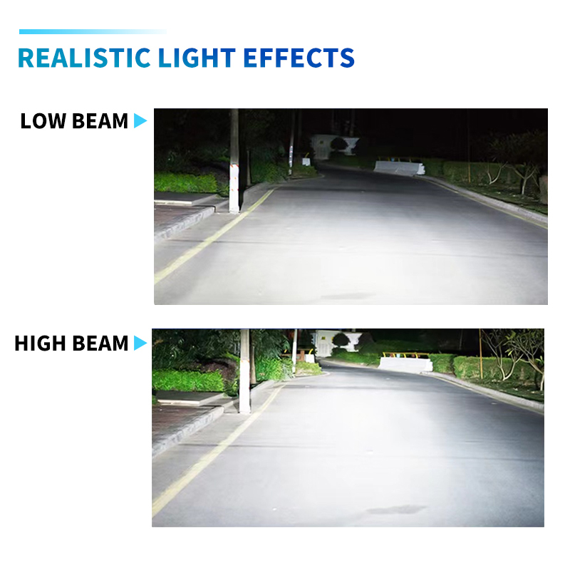 DAWNKNIGHT A80 H7 Led avec lentille 100 W/paire H11 9005 9006 lentilles de projecteur Led faisceau Hi/Lo Canbus Turbo ampoule LED LHD 12 V 6000 K