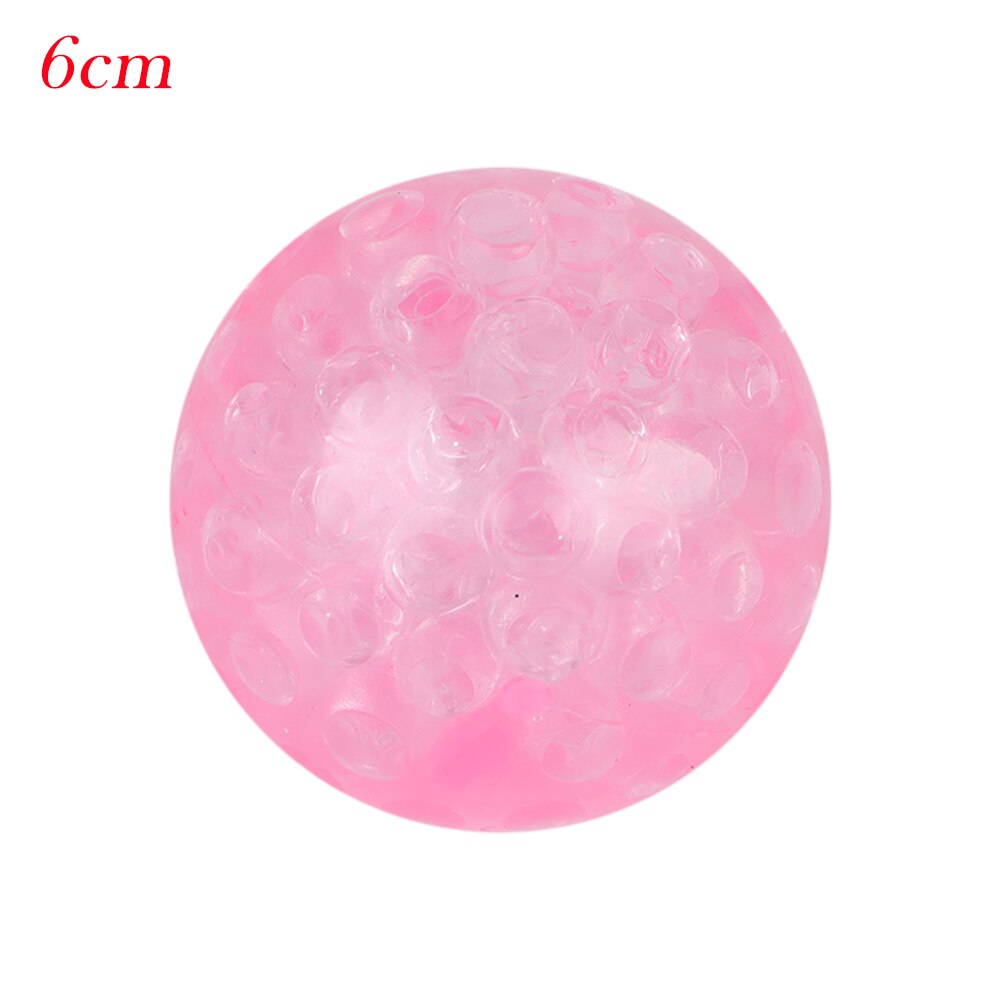 Anti-Stress Sticky Wall Balls Color Sensory Toy Party Office Pressure Ball Stress Reliever Throw Fidget Toy Kids Stick Ball: 6CM pink Luminous