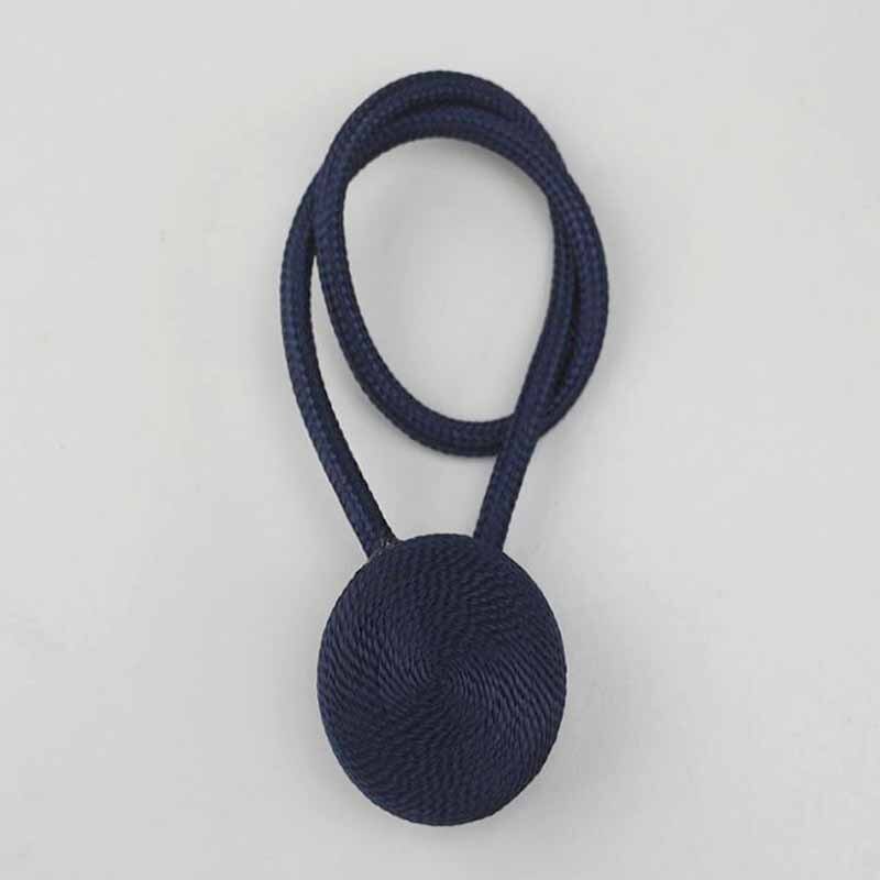 1pc magnetiska gardinfästen rumstillbehör macaron guld gardiner cilp heminredning gardinhållare spännen rem rep knyt ryggar: Mörkblå